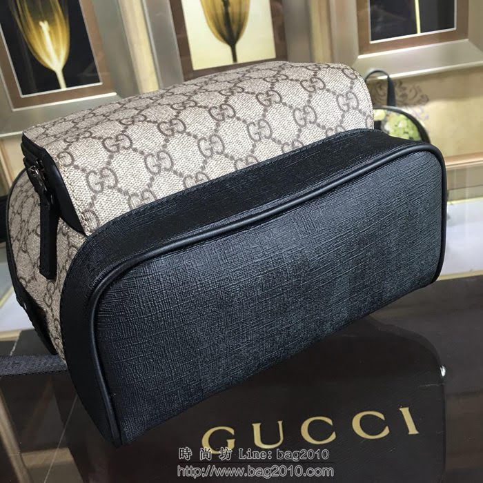 GUCCI 古馳女包 新款 429020 雙G帆布雙肩包 Gucci女款背包